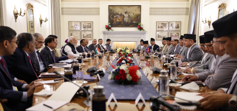PM Pushpa Kamal Dahal 'Prachanda' and PM Narendra Modi led delegation level talks on 1 June 2023